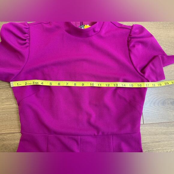 NWT Alexia Admor Willow Wide Leg Short Sleeve Jumpsuit in Magenta Size Small - Picture 7 of 12